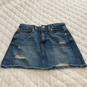 GAP kids Blue denim Distressed Mini Skirt sz 12